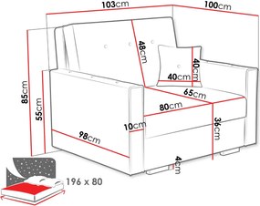 Πολυθρόνα - κρεβάτι Viva Sonic I-Kafe