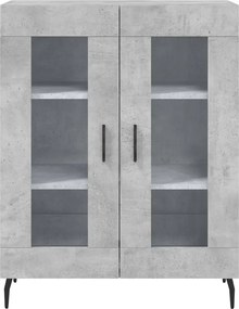 vidaXL Ντουλάπι Γκρι Σκυροδέματος 69,5x34x180 εκ. Επεξεργασμένο Ξύλο