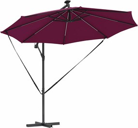 vidaXL Ομπρέλα ηλίου Βεραμάν Κόκκινο 294 x 294 x 248 cm
