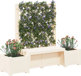 vidaXL Κήπος Πάγκος Κοπεγχάγη Λευκό 173 x 49 x 135,5 εκ. PP