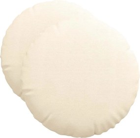 vidaXL Μαξιλάρια καθισμάτων 2 pcs Κρεμ Ø50 x 19 εκ