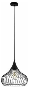 Eglo Staverton Μοντέρνο Κρεμαστό Φωτιστικό Μονόφωτο Πλέγμα με Ντουί E27 σε Μαύρο Χρώμα 43344