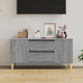 Έπιπλο Τηλεόρασης Γκρι Sonoma 102x44,5x50εκ. Επεξεργασμένο Ξύλο - Γκρι