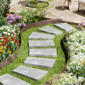 VEVOR Steel Landscape Edging 5 Packs 39 x 5in Rust-Resistant for Yard Brown