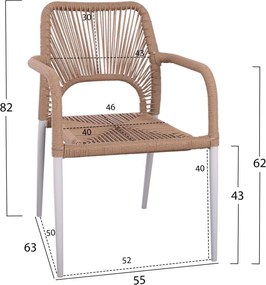 ΣΕΤ ΤΡΑΠΕΖΑΡΙΑΣ ΕΞ.ΧΩΡΟΥ 7ΤΜΧ KRUM HM21131 ΛΕΥΚΟ ΑΛΟΥΜΙΝΙΟ--P.E.RATTAN