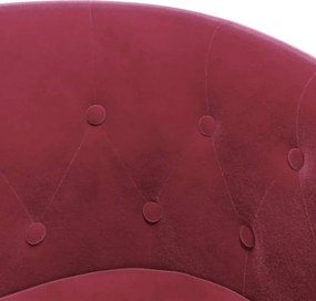 vidaXL Πολυθρόνα Μπάρελ Μπορντό Βελούδινη