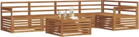 vidaXL Σειρά Καναπέ Εξωτερικού 6 pcs Φυσικό