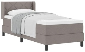 vidaXL Κρεβάτι box spring με στρώμα με στρώμα Taupe 80 x 200 cm