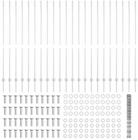 vidaXL Τεντώτο με στήριγμα Ασημί