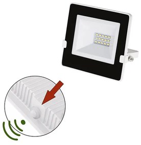 Adeleq Προβολέας Led-Smd 10W Φωτοκύτταρο 4000Κ Ip65 Λευκός 3-030101