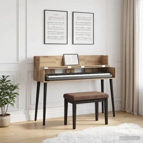 vidaXL Γραφείο Στούντιο Artisan Δρυς 152 x 40 x 19,5 εκ.