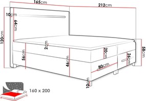 Επενδυμένο κρεβάτι Enter-Mple Skouro-160 x 200