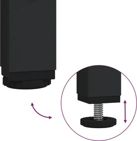 vidaXL Βιβλιοθήκη 4 Επιπέδων Μαύρη 56x31,5x138,5 εκ. Επεξεργ. Ξύλο