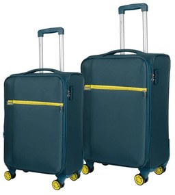Βαλίτσα Trolley Oblivion (Σετ 2Τμχ) 5100 50/60cm Petrol-Yellow Cardinal