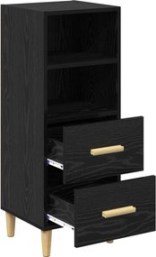 vidaXL Πλαϊνό γραφείο Μαύρη δρυς 34 x 34.5 x 90 εκ Επεξεργασμένο ξύλο