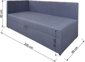 Καναπές - κρεβάτι Linear-Gkri Anoixto