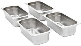 vidaXL Λεκάνες Gastronorm 8 τεμ. GN 1/3 100 χιλ. από Ανοξείδωτο Ατσάλι