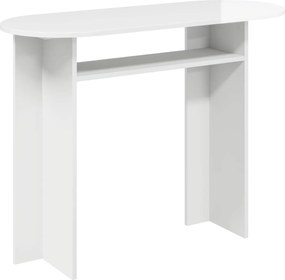 vidaXL Τραπέζι κονσόλας Γυαλιστερό Λευκό 100 x 39,5 x 75 εκ