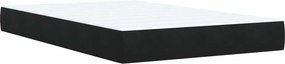 vidaXL Κρεβάτι box spring με στρώμα Μαύρο 120 x 200 cm Βελούδο