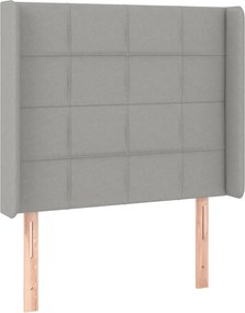 vidaXL Κρεβάτι Boxspring με Στρώμα &amp; LED Αν.Γκρι 100x200εκ. Υφασμάτινο