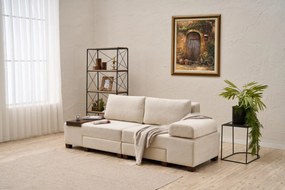 3-Seat Sofa-Bed Perenna Chenille - Cream Cream