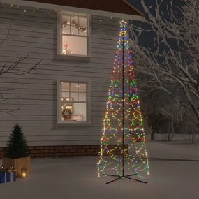 vidaXL Χριστουγεννιάτικο Δέντρο Κώνος 1400 LED Πολύχρωμο 160x500 εκ.