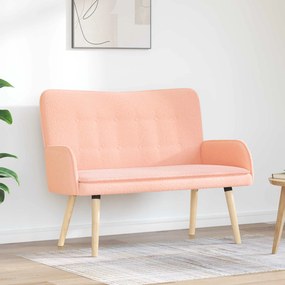 vidaXL Καναπές 2 ατόμων Ροζ 115 x 61 x 87 εκ. Μπουκλέ