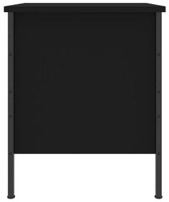 Κομοδίνο Μαύρο 40 x 42 x 50 εκ. από Επεξεργασμένο Ξύλο - Μαύρο