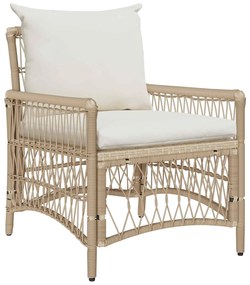 Καρέκλα Κήπου Μπεζ 60 x 70 x 78εκ συνθετικό ρατάν