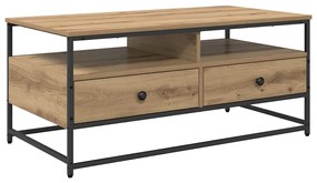 vidaXL Τραπεζάκι σαλονιού με συρτάρι Artisan Oak 100 x 51 x 45 cm