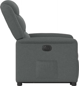 vidaXL Πολυθρόνα Ηλεκ. Ανακλινόμενη Ανύψωση Σκ. Γκρι Υφασμάτινη
