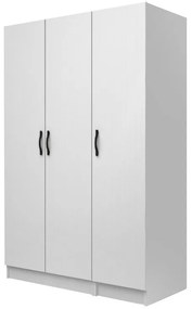 Megapap Ντουλάπα Ρούχων Vivian Τρίφυλλη Λευκό 120x51,8x181εκ.