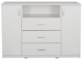 Μπουφές ADLER με 2 Ντουλάπια και 3 Συρτάρια Λευκό 120x45x85Y εκ. 120x45x85 εκ.