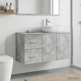 vidaXL Ντουλάπι Μπάνιου Γκρι Σκυροδέματος 30 x 44,5 x 50 εκ.