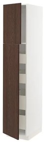 METOD/MAXIMERA ψηλό ντουλάπι με 2 πόρτες/4 συρτάρια, 40x60x200 cm 494.643.19