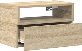 vidaXL Κομοδίνα Επιτοίχια 2 τεμ. Sonoma Δρυς 45x26x28,5 εκ.
