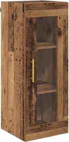 vidaXL Highboard 2 pcs Παλιό Ξύλο Γυαλί