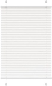 vidaXL Πλισέ περσίδα Λευκό 100x150 cm Πλάτος υφάσματος 99,4 cm