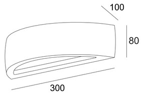 ΓΥΨΙΝΟ ΕΠΙΤΟΙΧΟ ΦΩΤΙΣΤΙΚΟ 1XE14 MEIO 30x9,8x8CM - G85361W