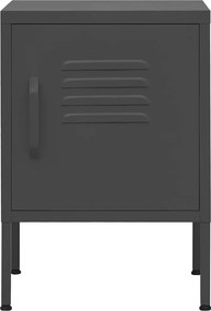 vidaXL Κομοδίνα 2 τεμ. Ανθρακί 35 x 35 x 51 εκ. Ατσάλινα