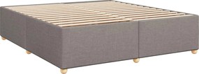 vidaXL Κρεβάτι box spring με στρώμα Taupe 180 x 200 cm Ύφασμα