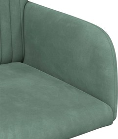 vidaXL Καρέκλες φαγητού 2 pcs Βελούδο Θαλασσί 55 x 50 x 84 εκ.