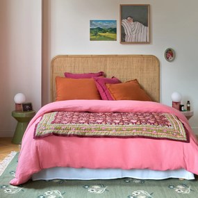 Κάλυμμα κρεβατιού από βαμβάκι καπιτονέ με block print, Manassi