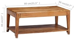 vidaXL Τραπεζάκι Σαλονιού 88 x 50 x 38 εκ. από Μασίφ Ξύλο