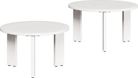 vidaXL Τραπεζάκι σαλονιού 2 pcs Λευκό Μασίφ ξύλο πεύκου