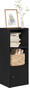vidaXL Βιβλιοθήκη Μαύρη Δρυς 31x24x77 cm Κατασκευασμένο ξύλο