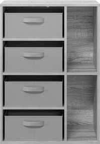 vidaXL Πλαϊνό γραφείο Γκρι Sonoma 60 x 33,5 x 84 εκ