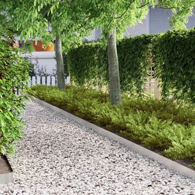 vidaXL Περίγραμμα γκαζόν 4 pcs Ασημί 450 x 0,05 x 10 εκ