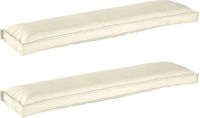 vidaXL Σετ Μαξιλαριών Πάγου 2 pcs Κρεμ 150 x 40 x 8 εκ.