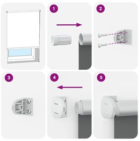 Roller Blind Blackout Μαύρο 55x175 cm Πλάτος υφάσματος 50,7 cm 4010885
